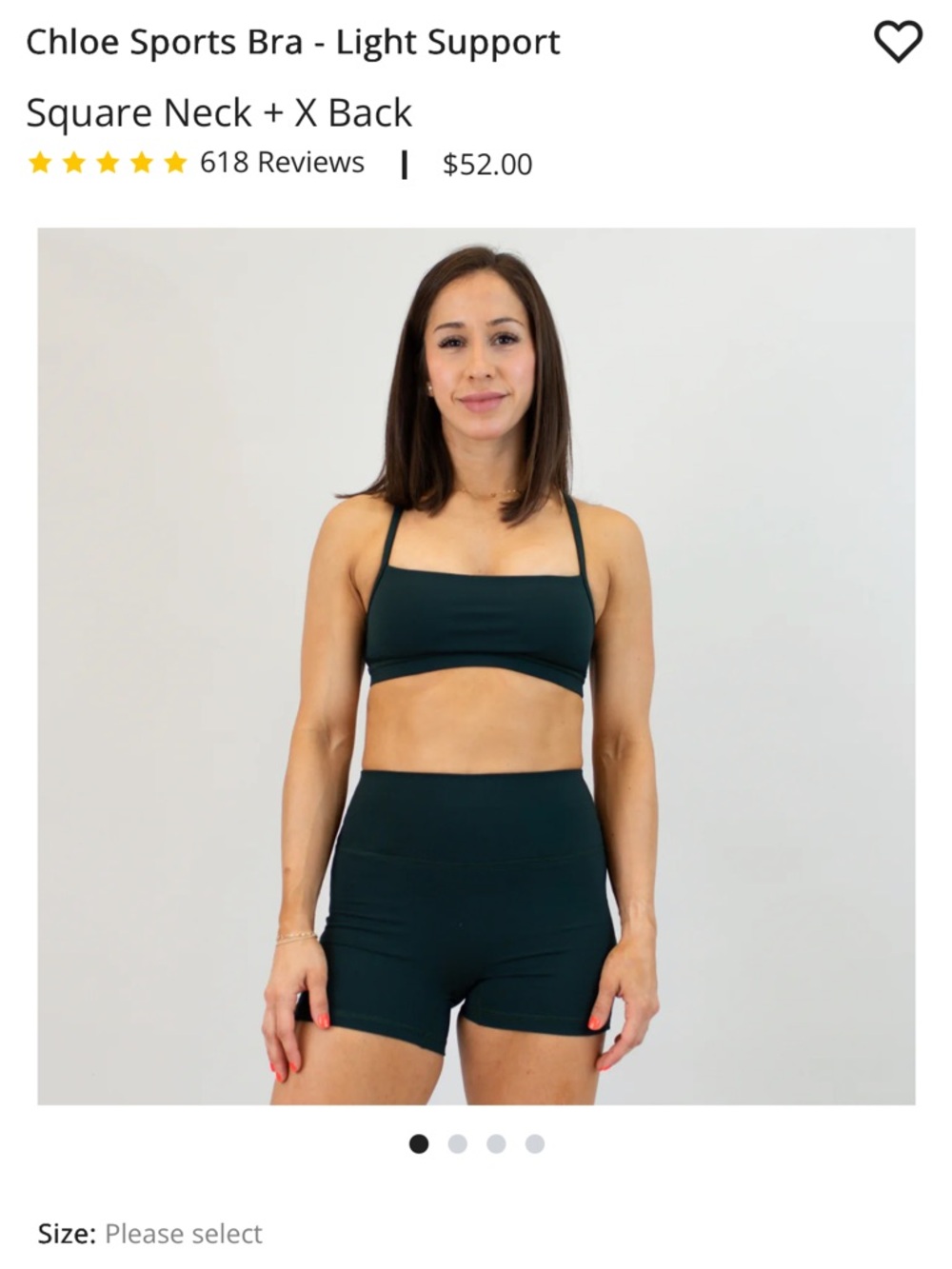 Fleo Chloe Forest Green Sports Bra